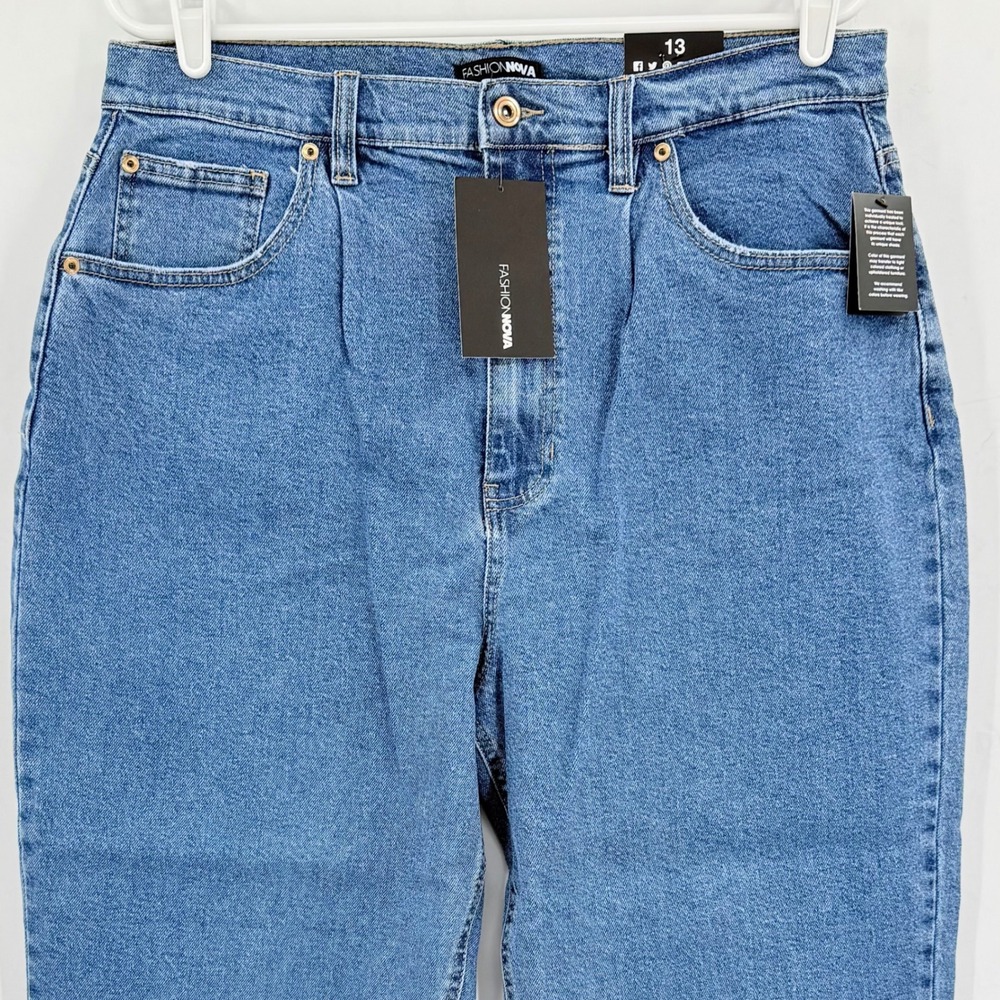 Fashion Nova Women's Stretch Always Do Your Best Mom Jeans Size 13 High Rise NWT - Picture 3 of 11